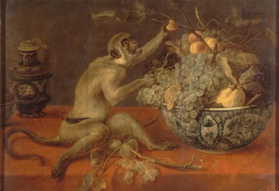 Still Life with a Monkey by Frans Snyders or Snijders